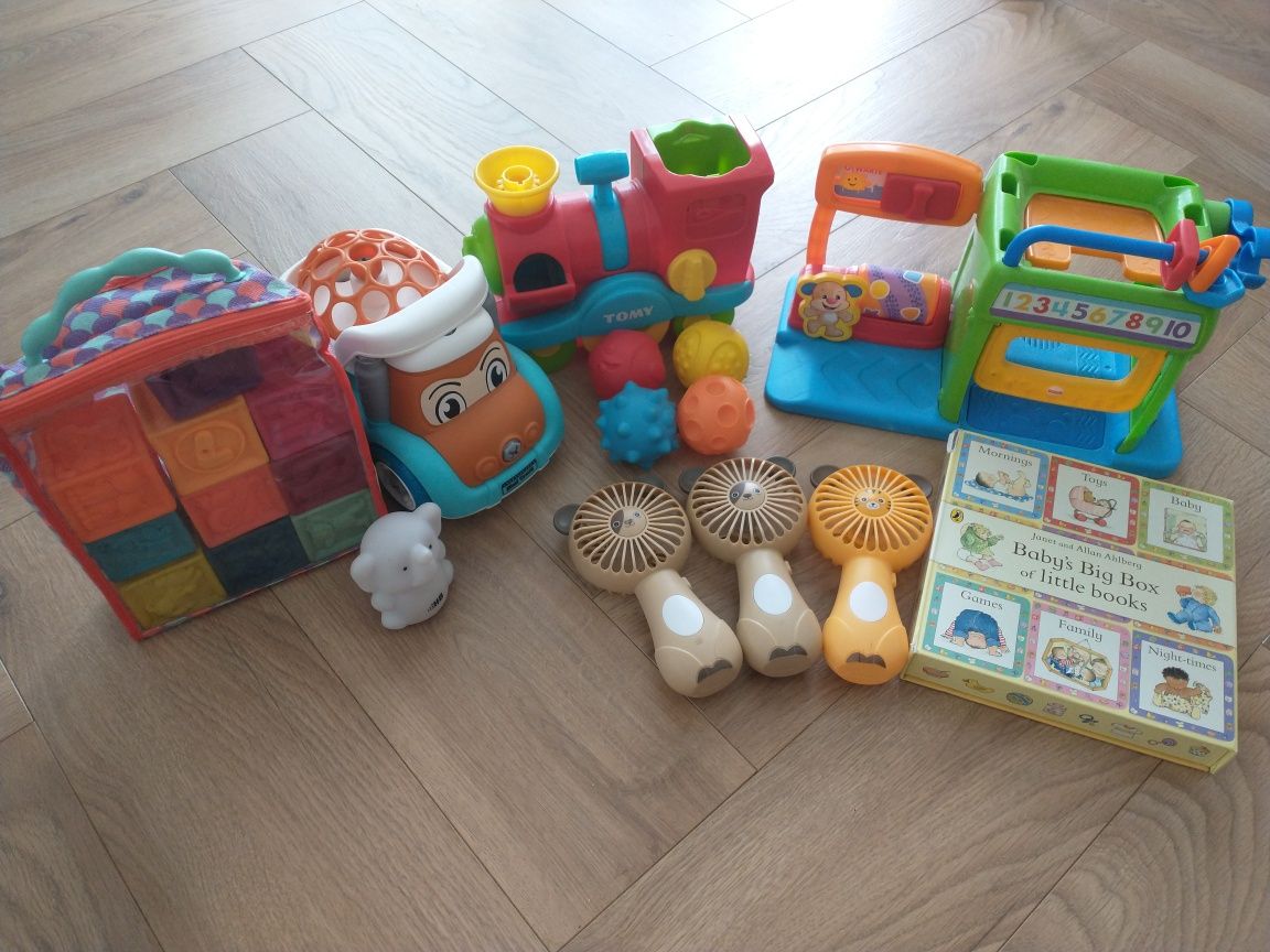 Zabawki Fisher price Tomy klocki gumowe