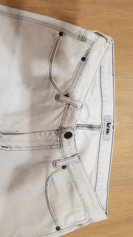 Spodnie jeans białe firmy ACNE 32/34