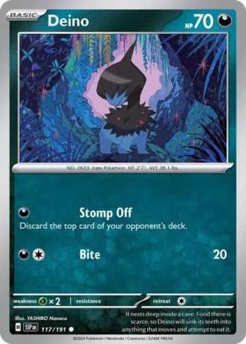 Deino 117/191 Surging Sparks SSP Pokemon Card NM