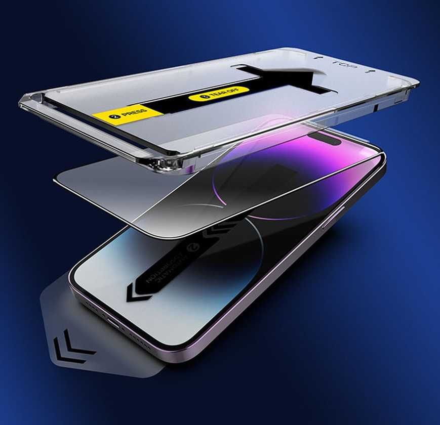 Szkło prywatyzujące / ochronne do iPhone z aplikatorem
