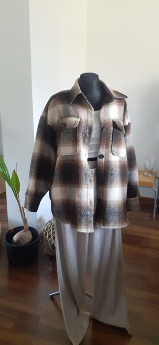 kurtka koszula oversize wełna katana 40 42