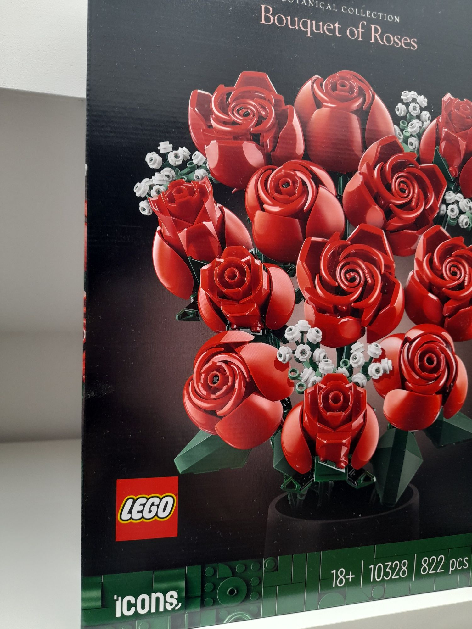 Klocki Lego Icons bukiet czerwonych róż - prezent na walentynki