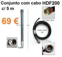 Antena Helium 5 dBi, suporte e cabo HDF200  (6 mm) com 5 m