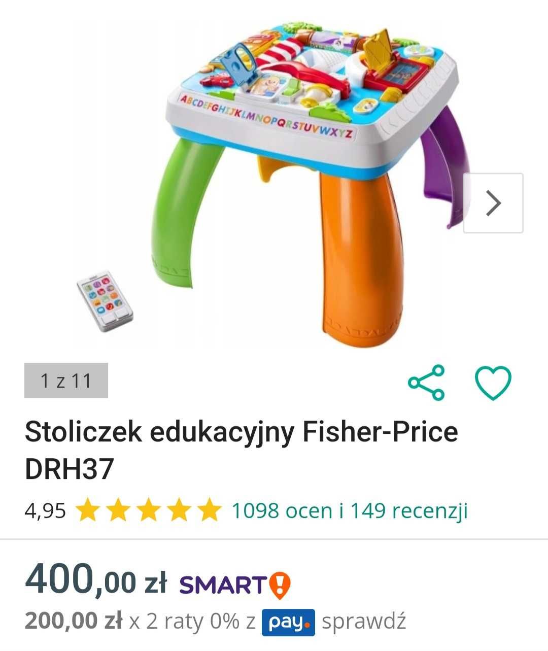 Interaktywny stolik FisherPrice