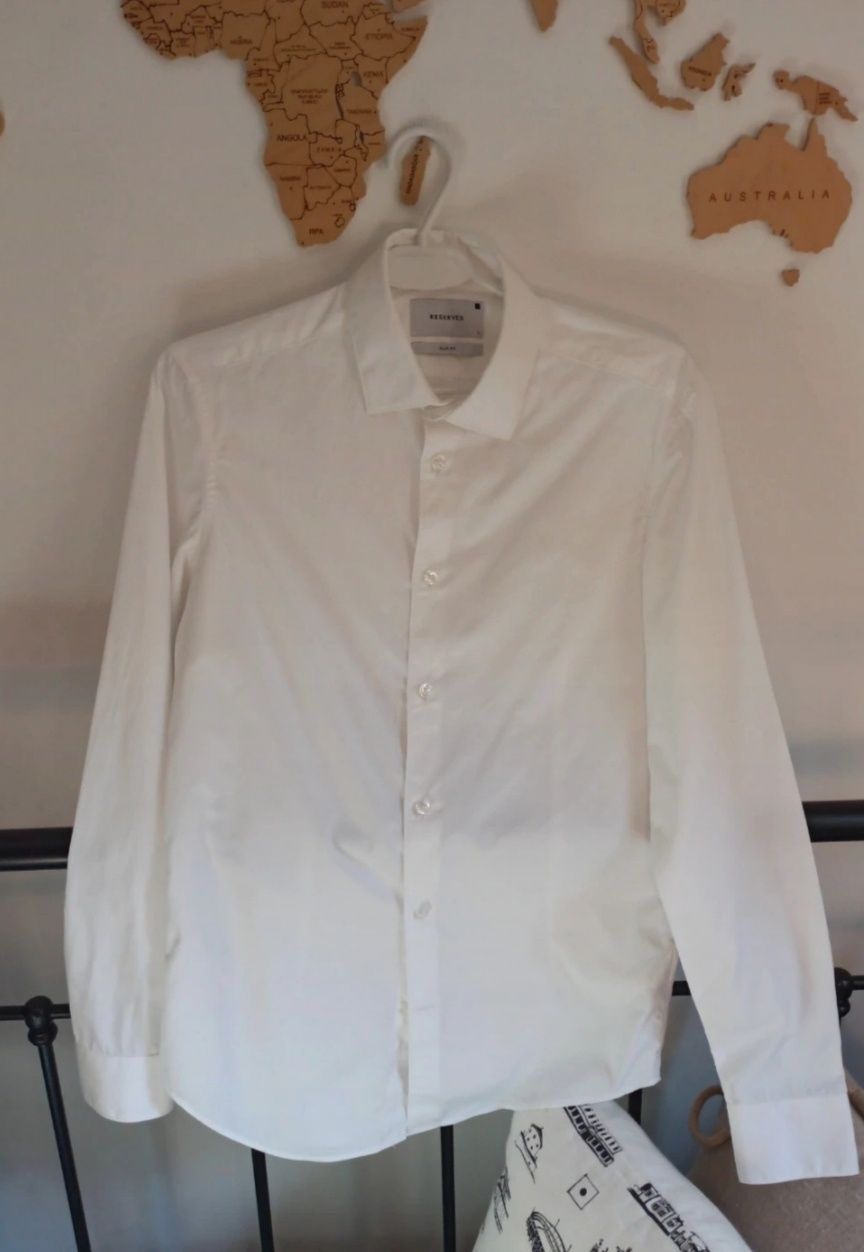 Nowa! Koszula męska biała Reserved Slim fit S