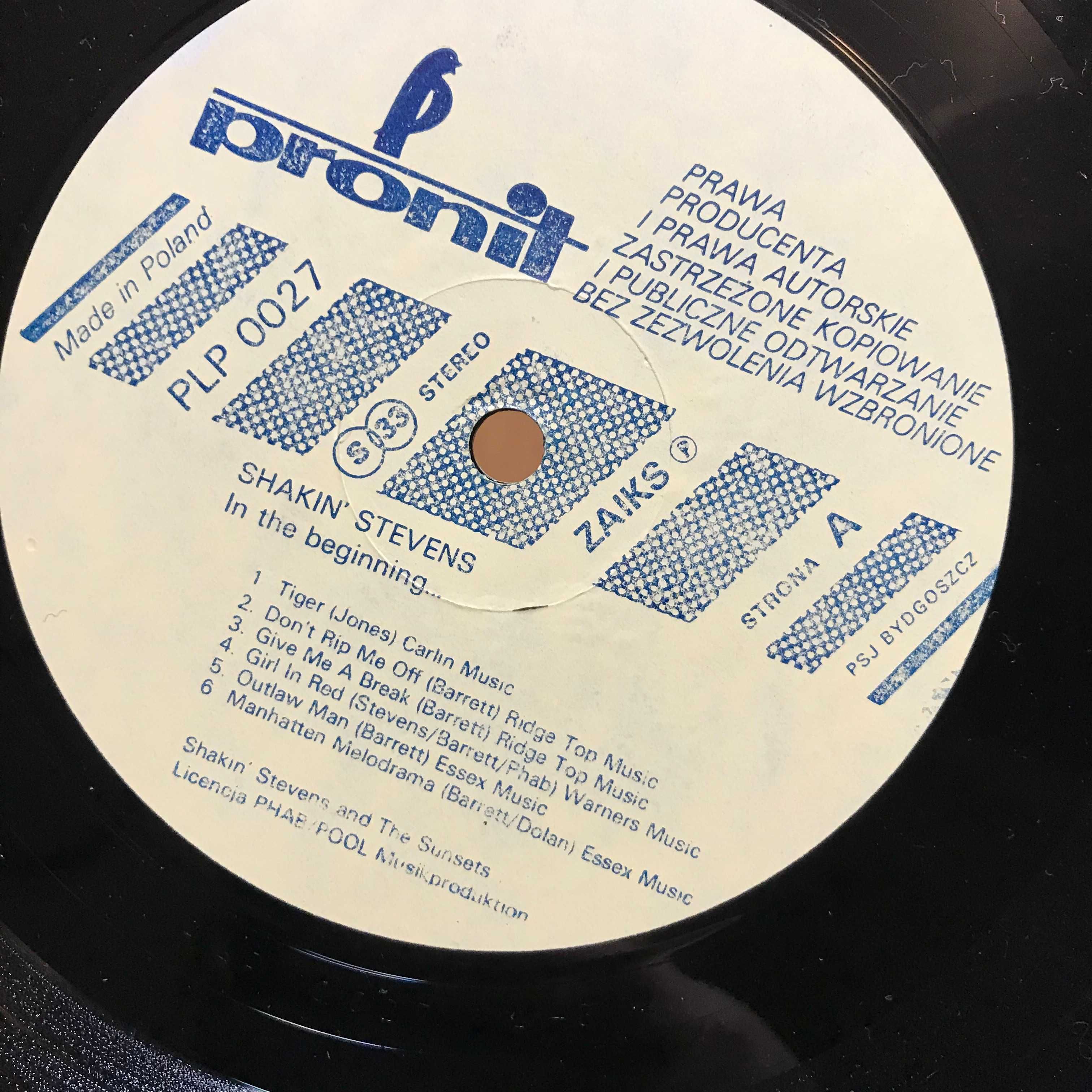 Płyta winylowa Shakin'Stevens and the Sunsets 1985r IDEAŁ winyl