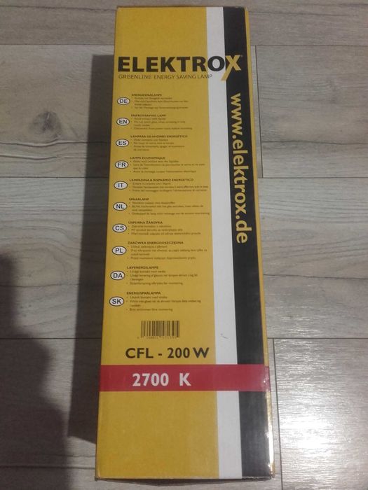 żarówka lampa ELEKTROX greenline energy saving lamp CFL 200W 2700K E40