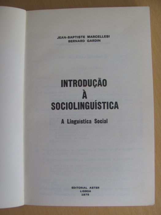 Introdução à Sociolinguística de J. B. Marcellesi