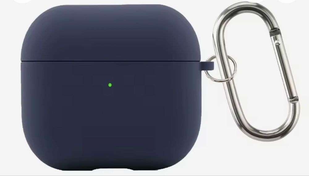 Чохол для навушників Apple AirPods Pro 3 новий синій м’який TPU.