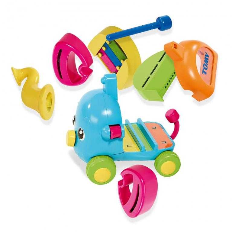 Słonik Orkiestra 7w1 instrumenty muzyczne dla dzieci 12m+ TOMY