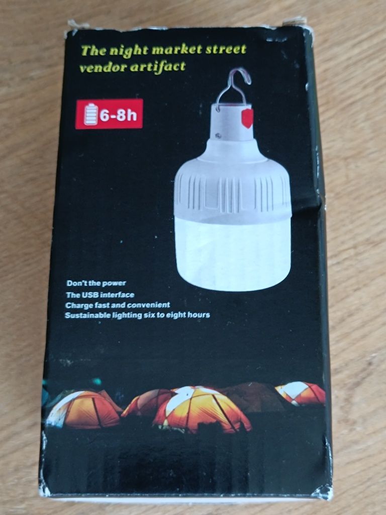 Lampa żarówka LED ładowanie USB