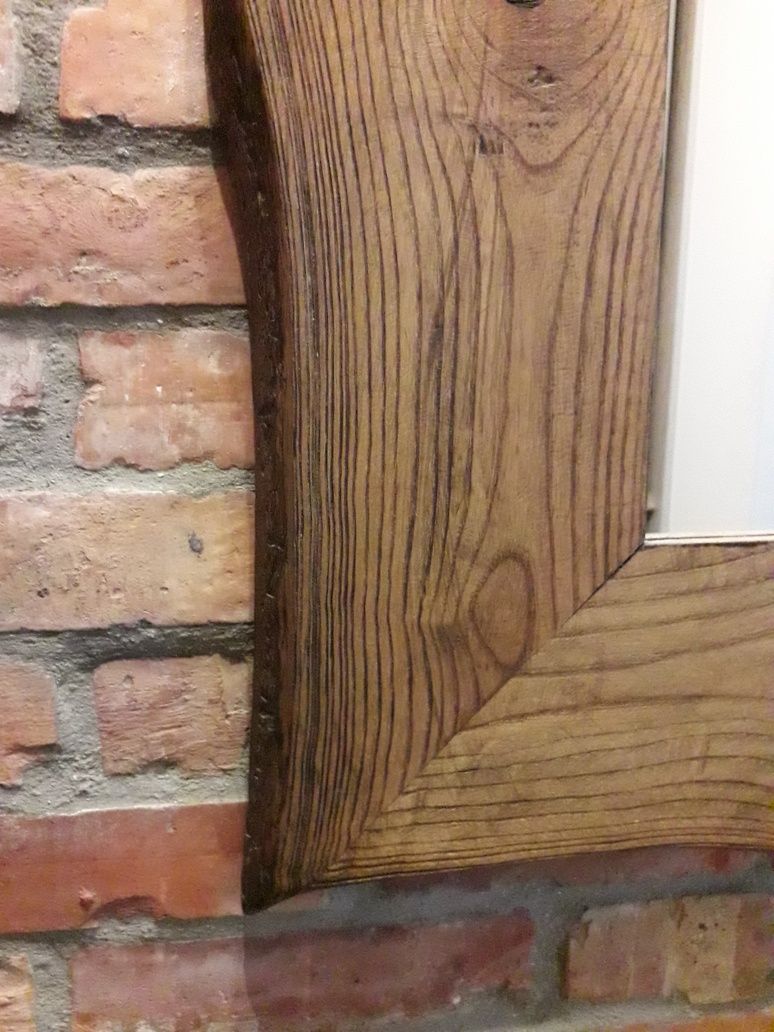 Lustro w dębowej ramie duże
