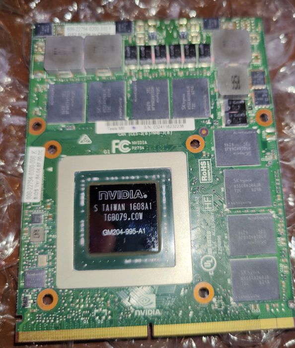 NVIDIA Tesla M6 Mobile 8gb mxm
Graphics Processor
GM204
 
Cores
1536