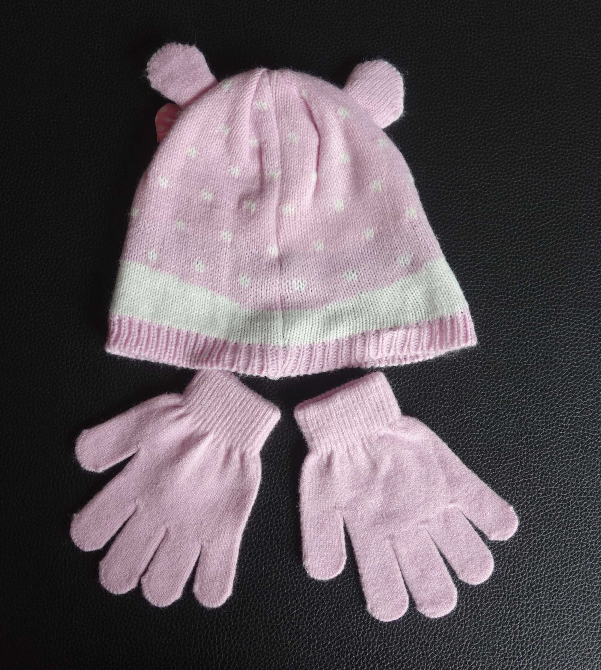 Conjunto gorro e luvas inverno menina 5-8 anos