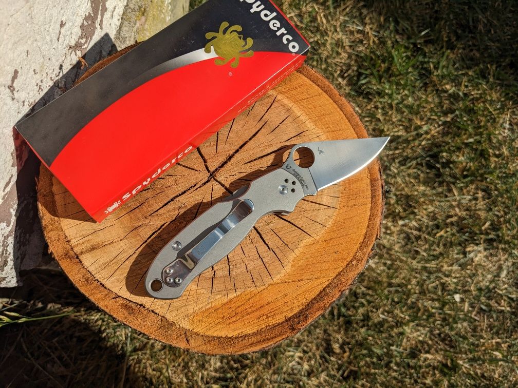 Найкращій подарунок чоловіку! Spyderco Para 3 C223 Titanium, сталь D2