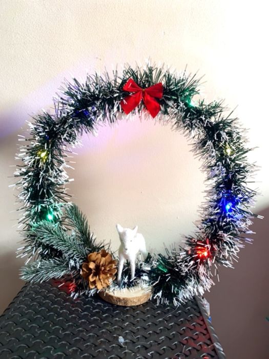 Arco de natal com luzes