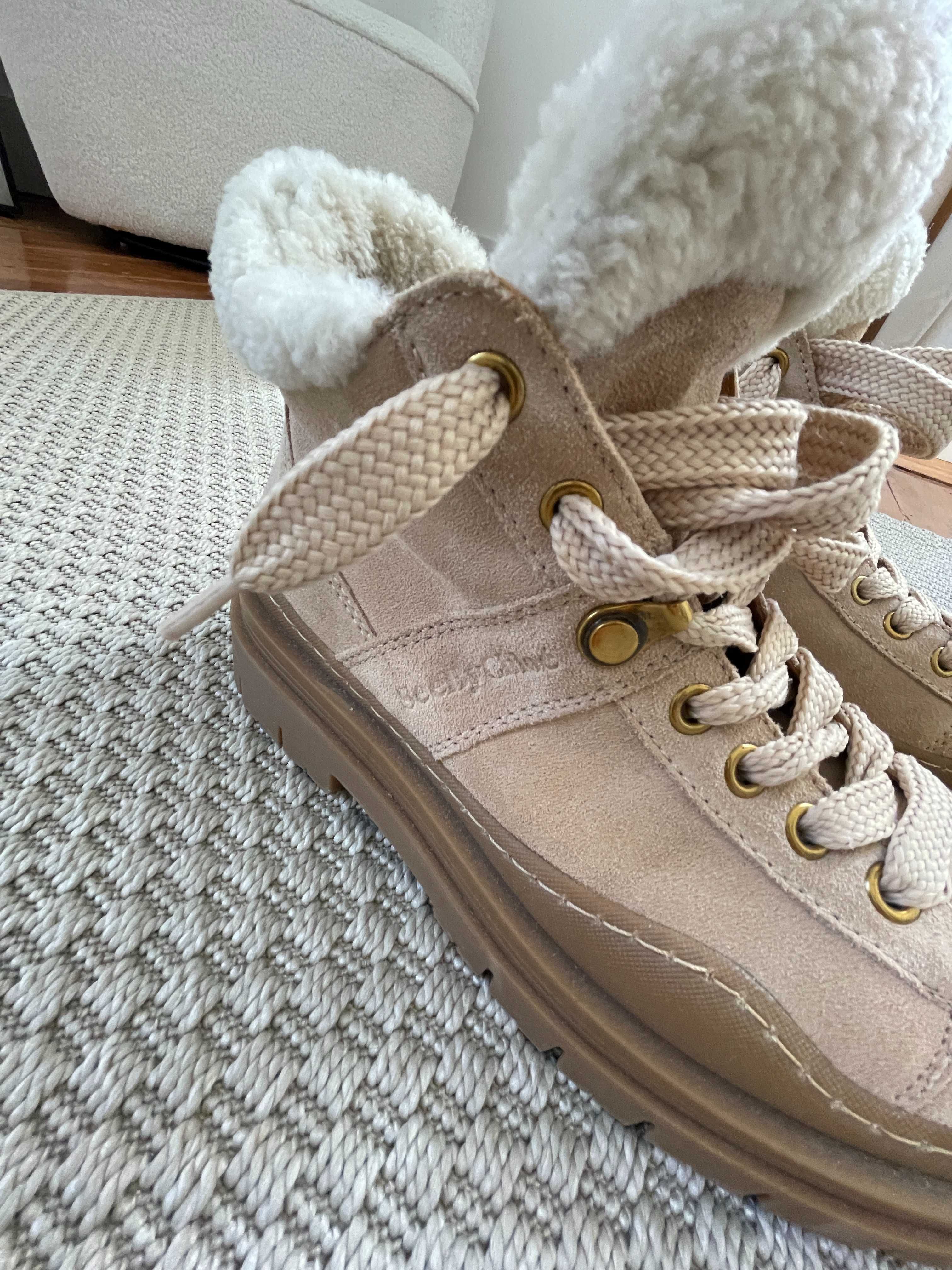 Seebychloe boots botas bege sapatos calçados