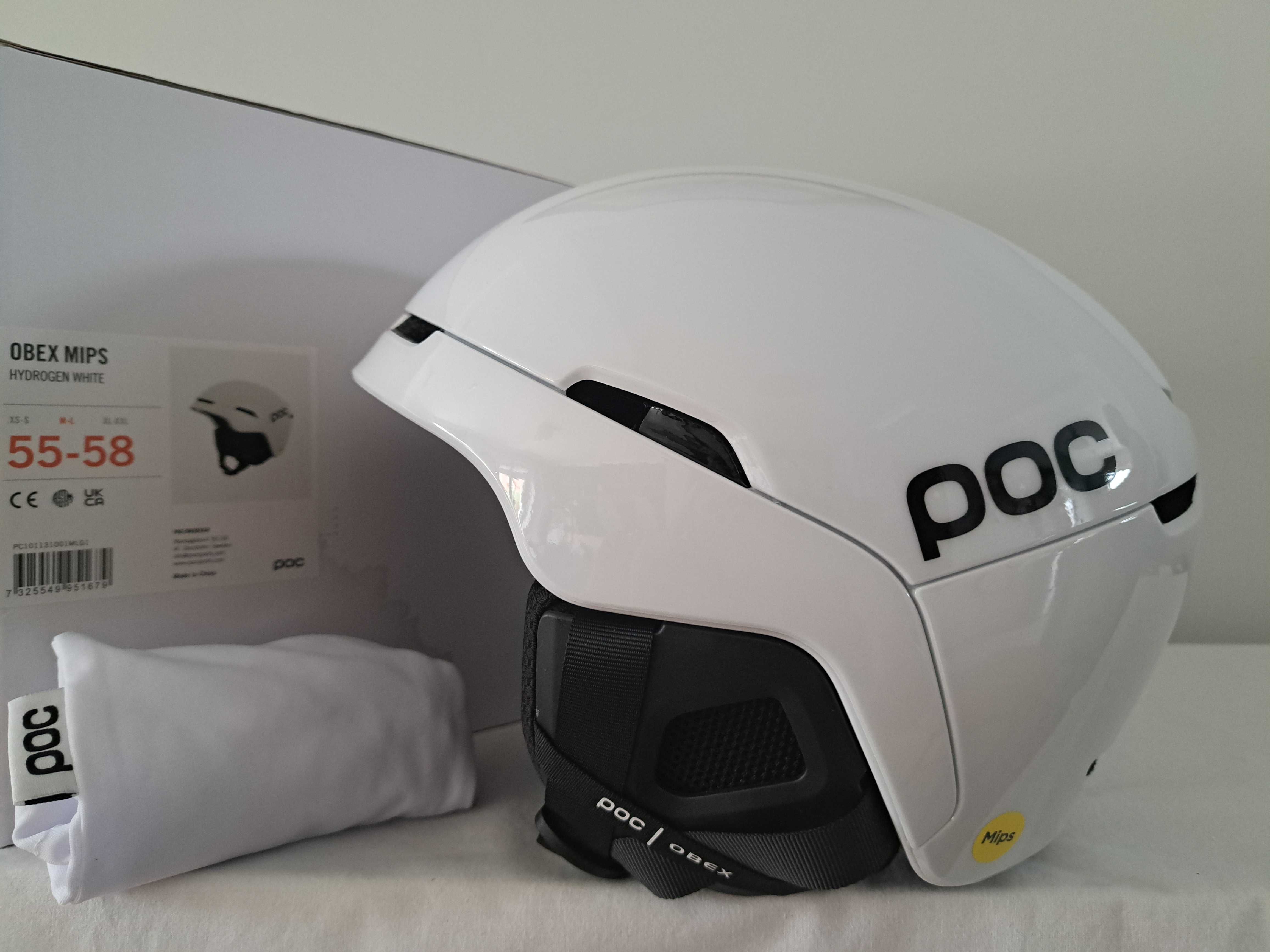 Kask narciarski POC Obex Mips Hydrogen White M/L 55-58cm