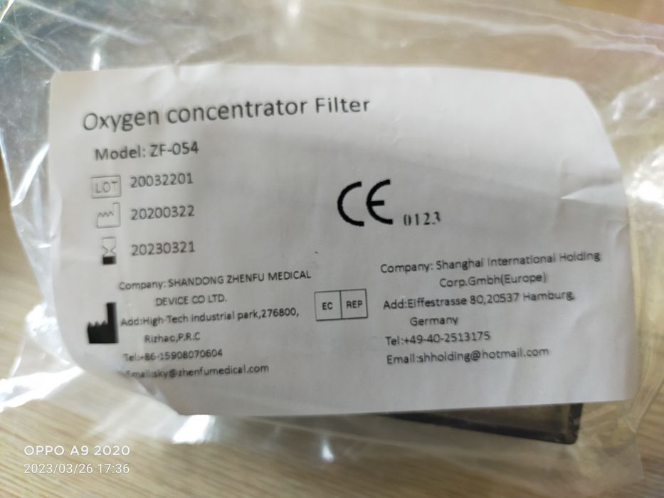 Filtr do koncentratora tlenu Oxygen