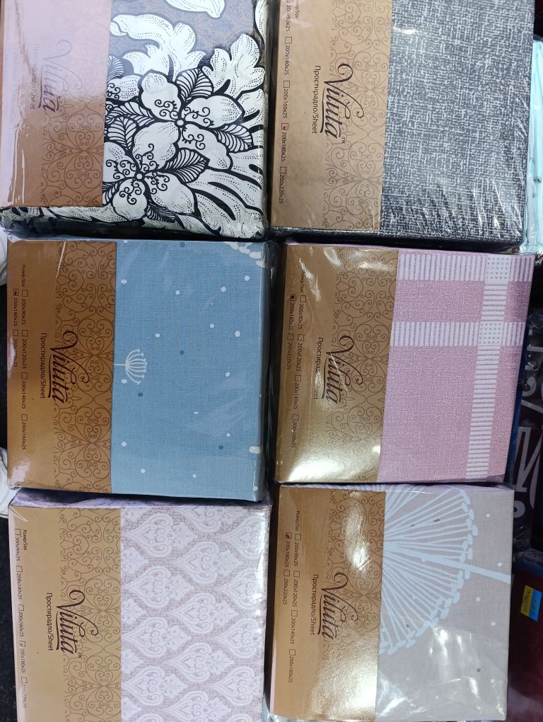 Простирадло на резинці TM VILUTA. 100% COTTON. Ранфорс.