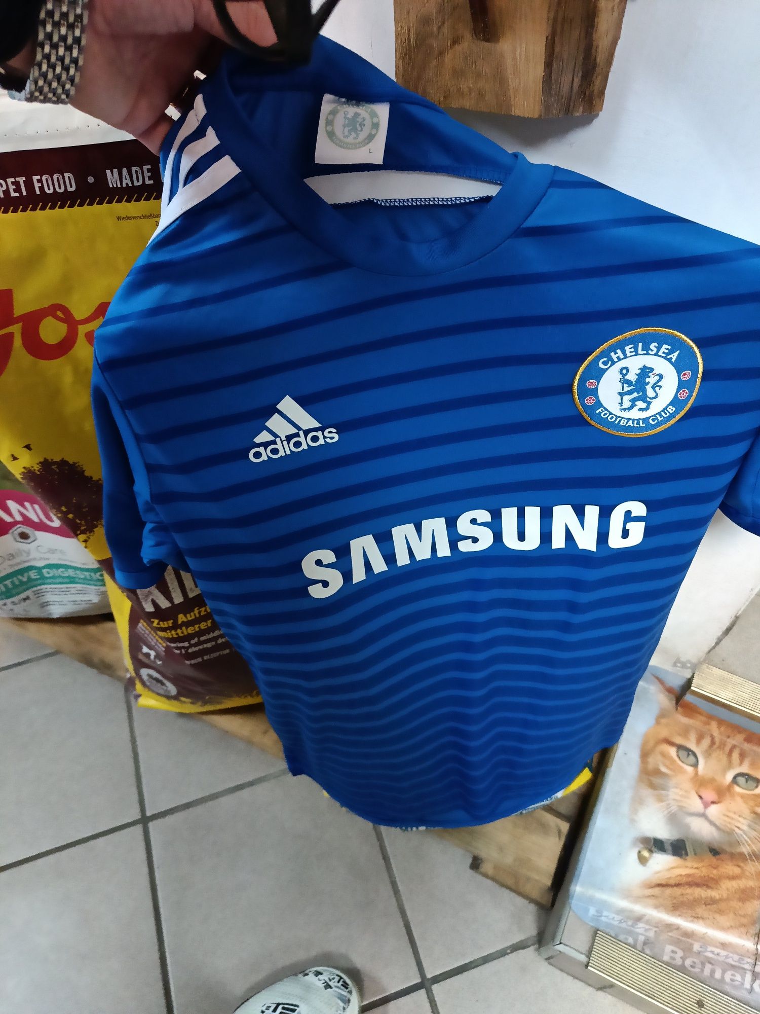 Męska koszulka piłkarska klubu sportowego Chelsea rozmiar L