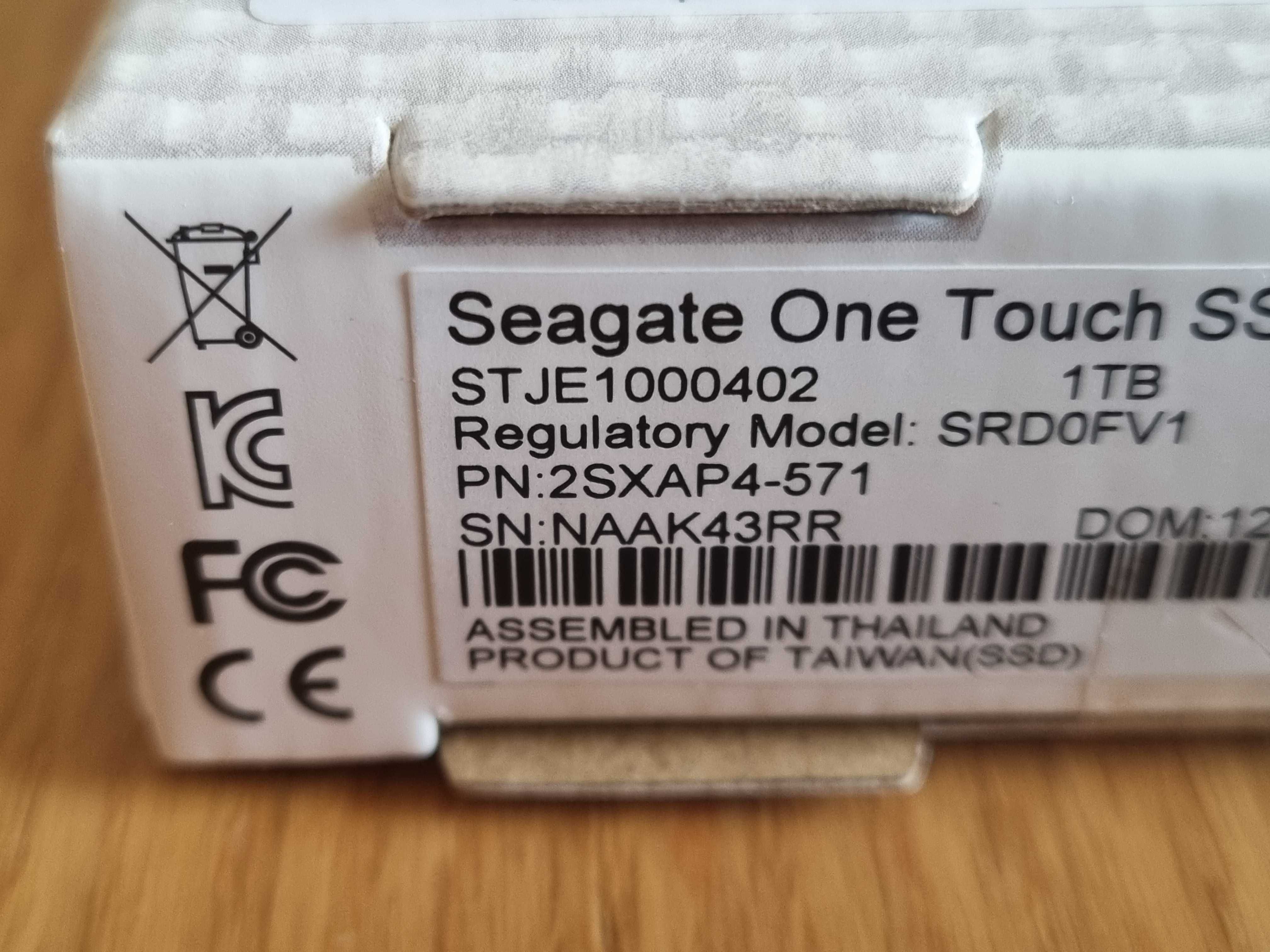 Dysk zewnętrzny SSD, Seagate One Touch, 1TB