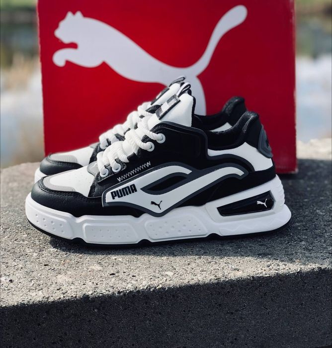 Мужские кроссовки Puma Белые кожаные кроссовки Пума Чоловічі кросівки