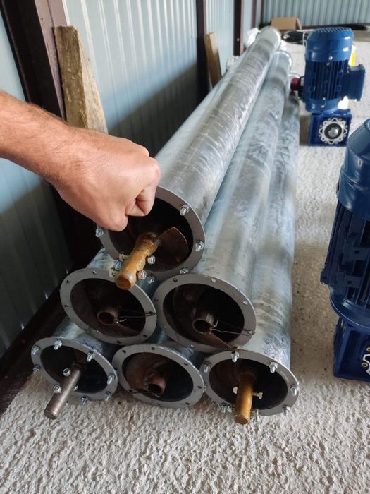 ocynkowana rura 2m do zmijki do zboża - podanijk zboża kukurydzy