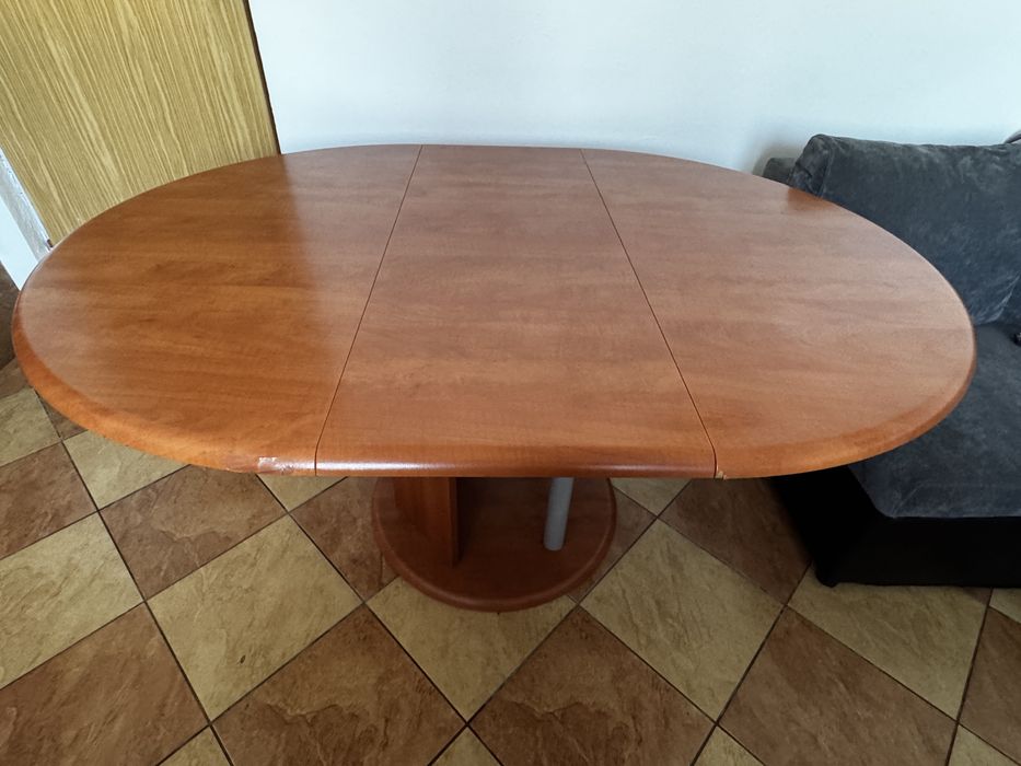 Stół owalny rozkładany w kolorze olcha 110x150