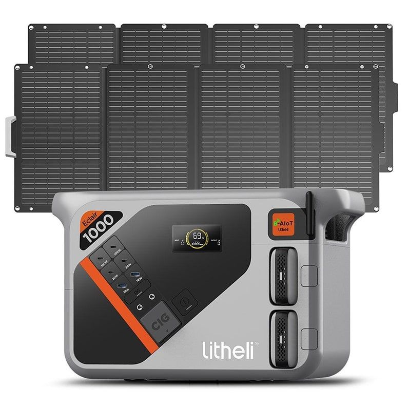 Зарядна станція Litheli 1800 Вт, 1069 Вт·год, LiFePO4, + 2 Power Bank
