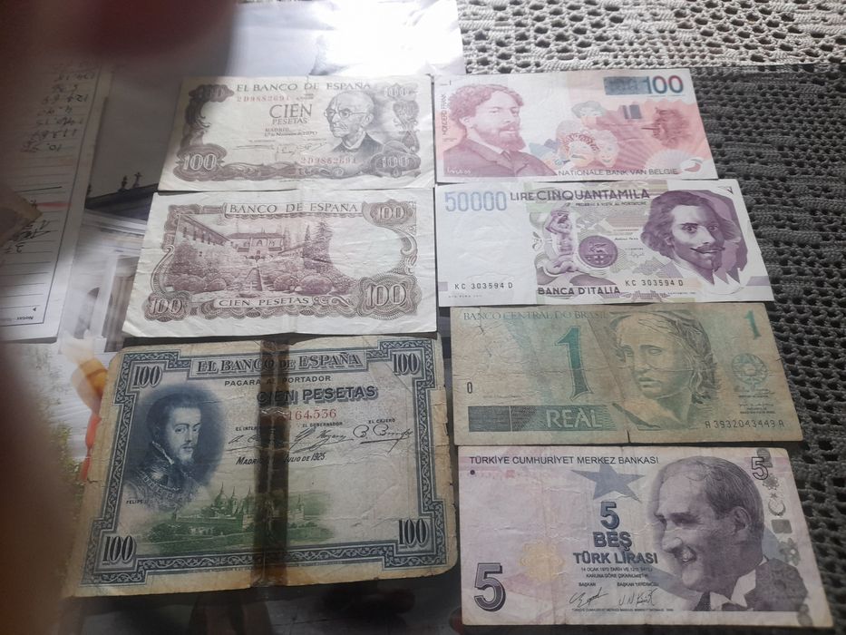 Notas estrangeiras antigas