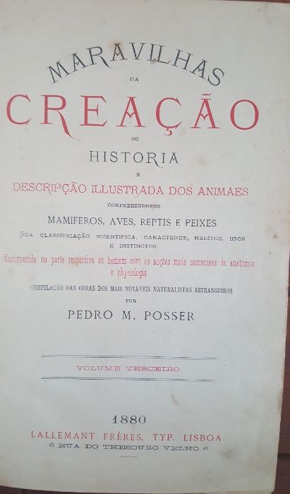 Pedro M. Posser - Maravilhas da creação Vol. 3