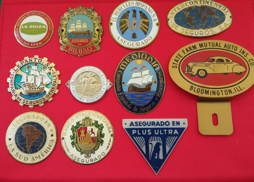 Chapas placas seguros estrangeiras