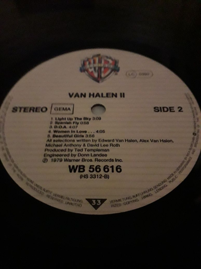 VAN HALEN II . Warmer Bros Inc. 1979r.