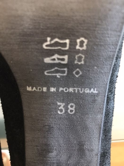 Sapatos em pele com sola compensada, n.38