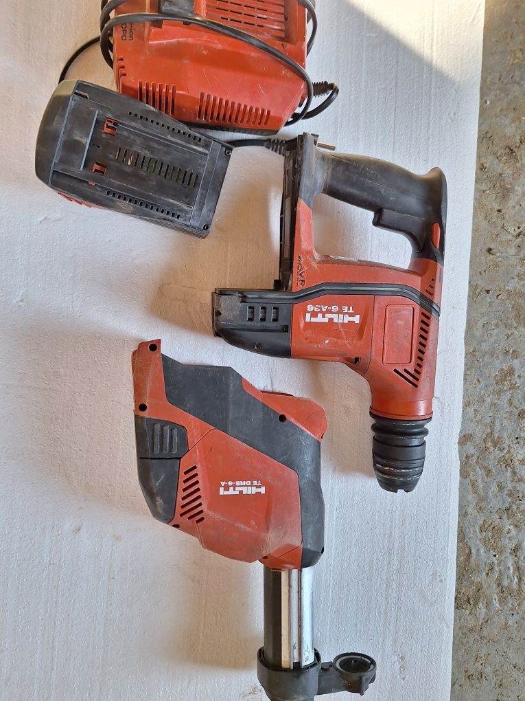 Hilti  zestaw (młotowiertarka + ładowarka + bateria+odkurzacz)