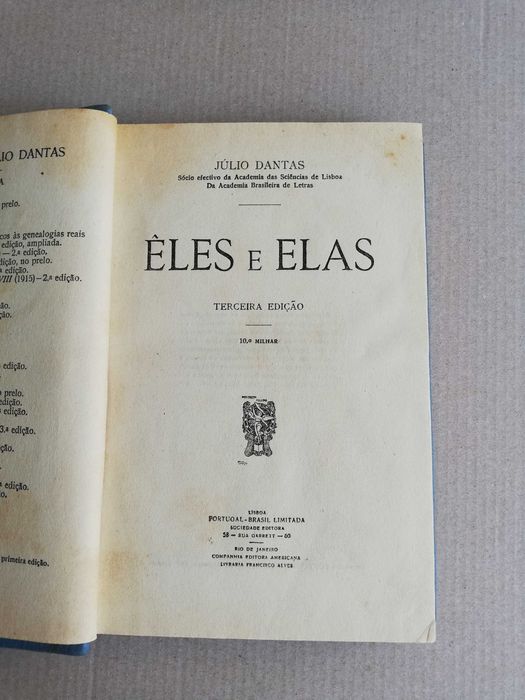 Eles e Elas - Júlio Dantas, 3ª edição