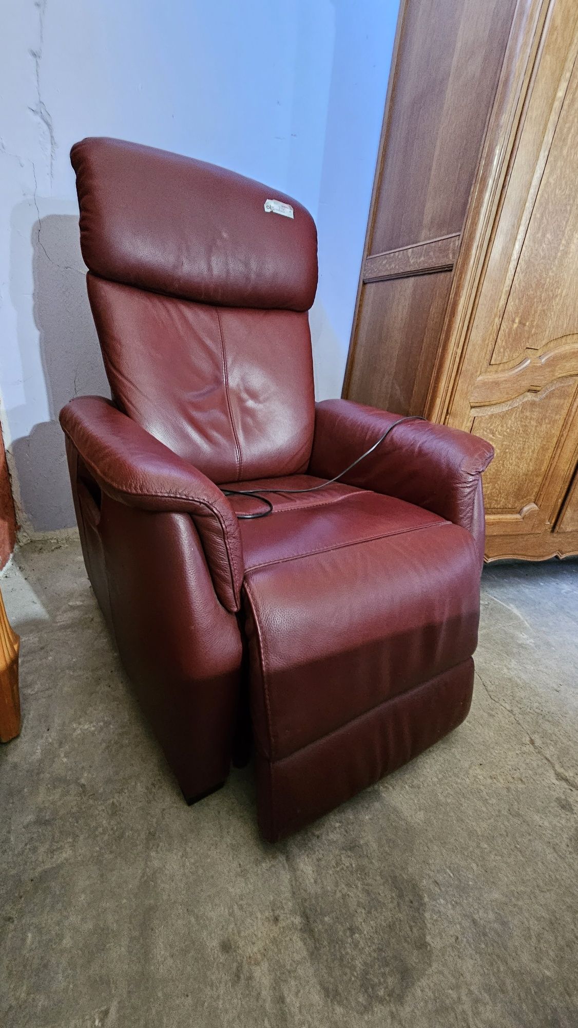 Fotel skórzany elektryczny z  podnóżkiem *WYPRZEDAŻ*#11 Stylowy Węgrów