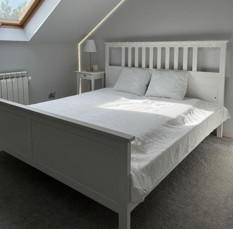 Łóżko HEMNES 180x200 Biała bejca IKEA