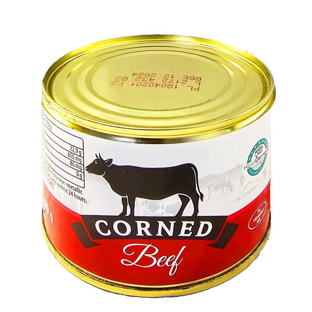 Яловичина 97%  консервована подрібнена  Corned Beef, 200 г