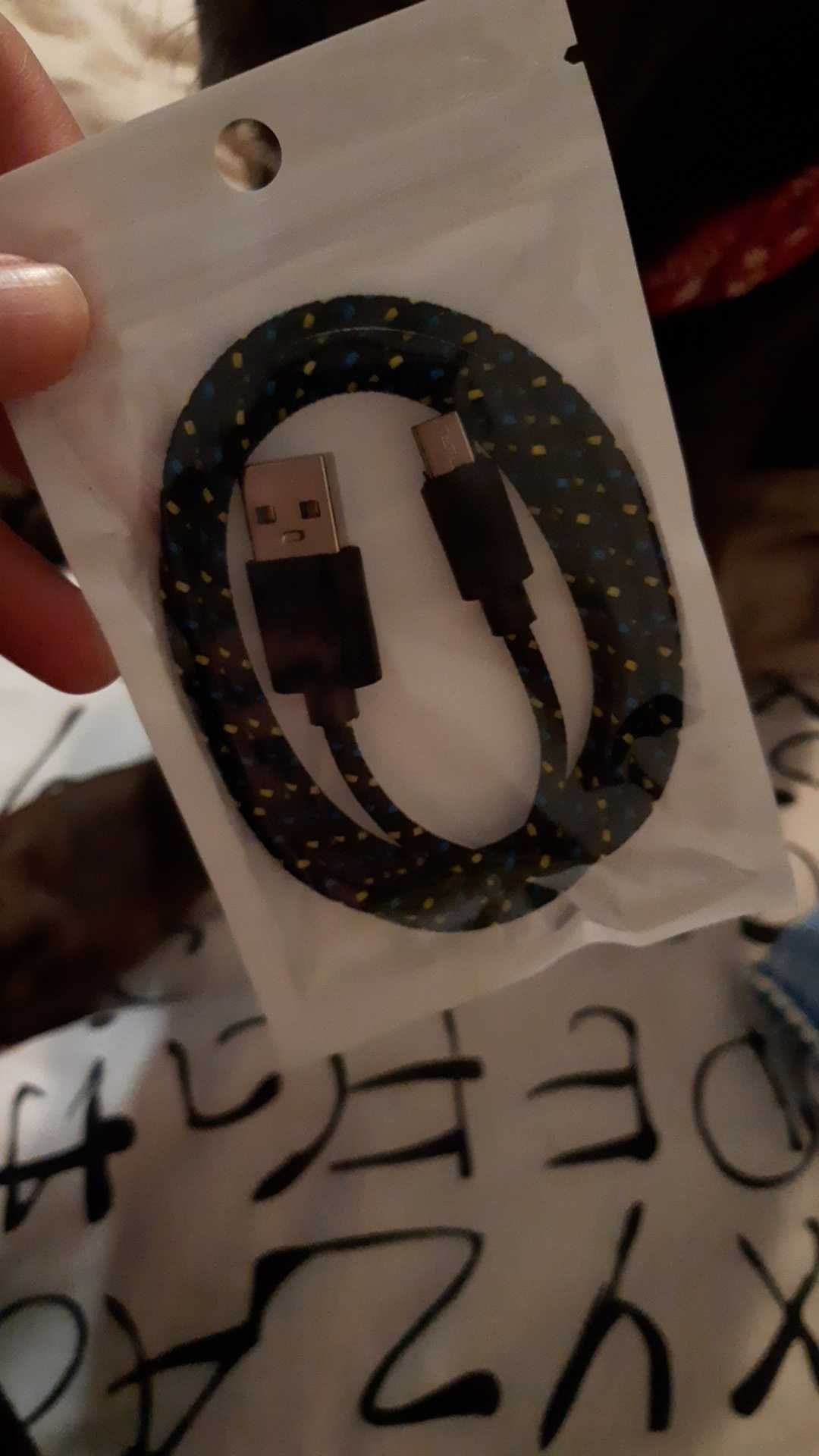 Cabo Micro USB trançado em nylon