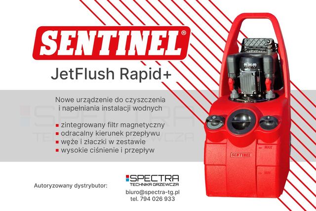 SENTINEL JetFlush Rapid+ stacja do czyszczenia instalacji grzewczych