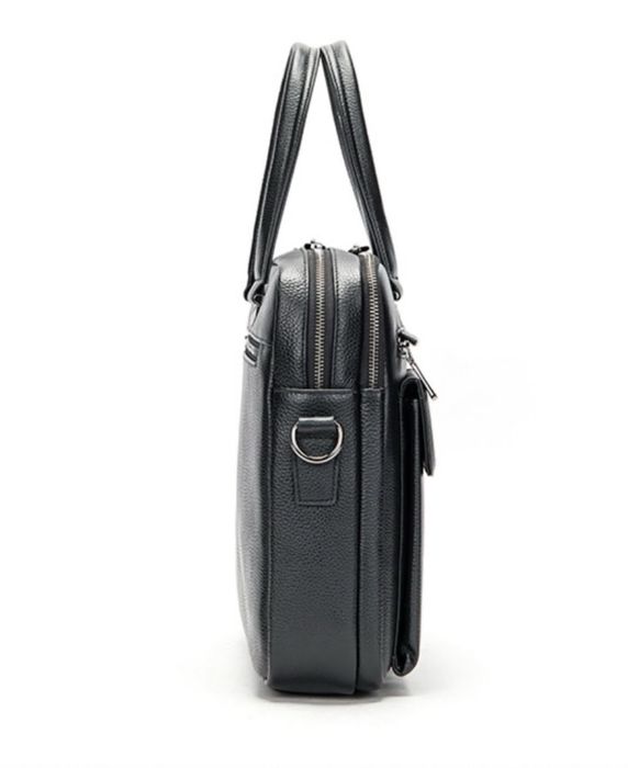 Якісна чоловіча шкіряна сумка- портфель, для ноутбука чи документів