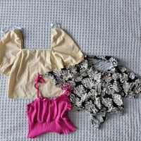 Zestaw bluzka top crop Zara h&m Primark s XS