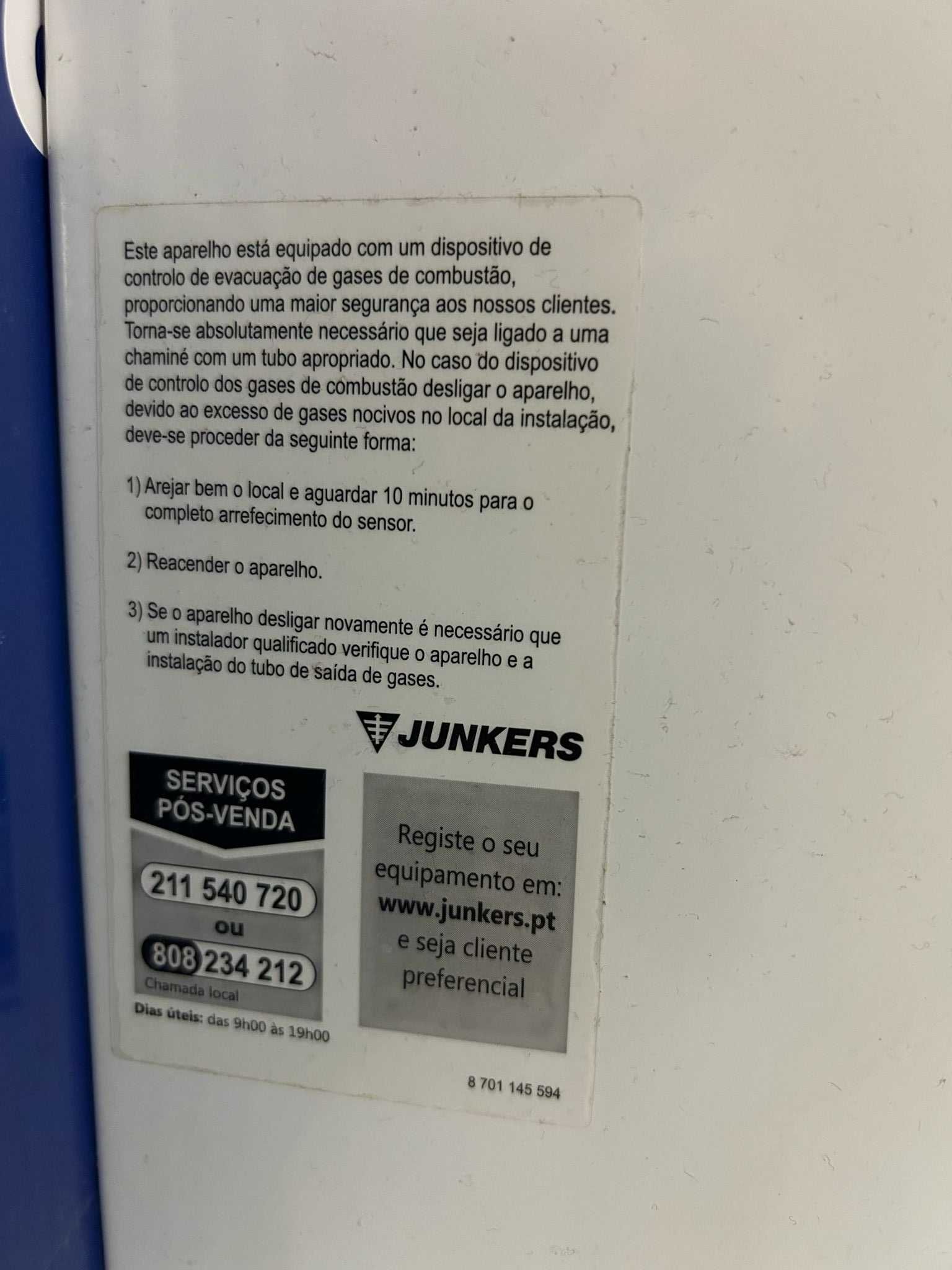 Esquentador Junkers para Gás de Botija