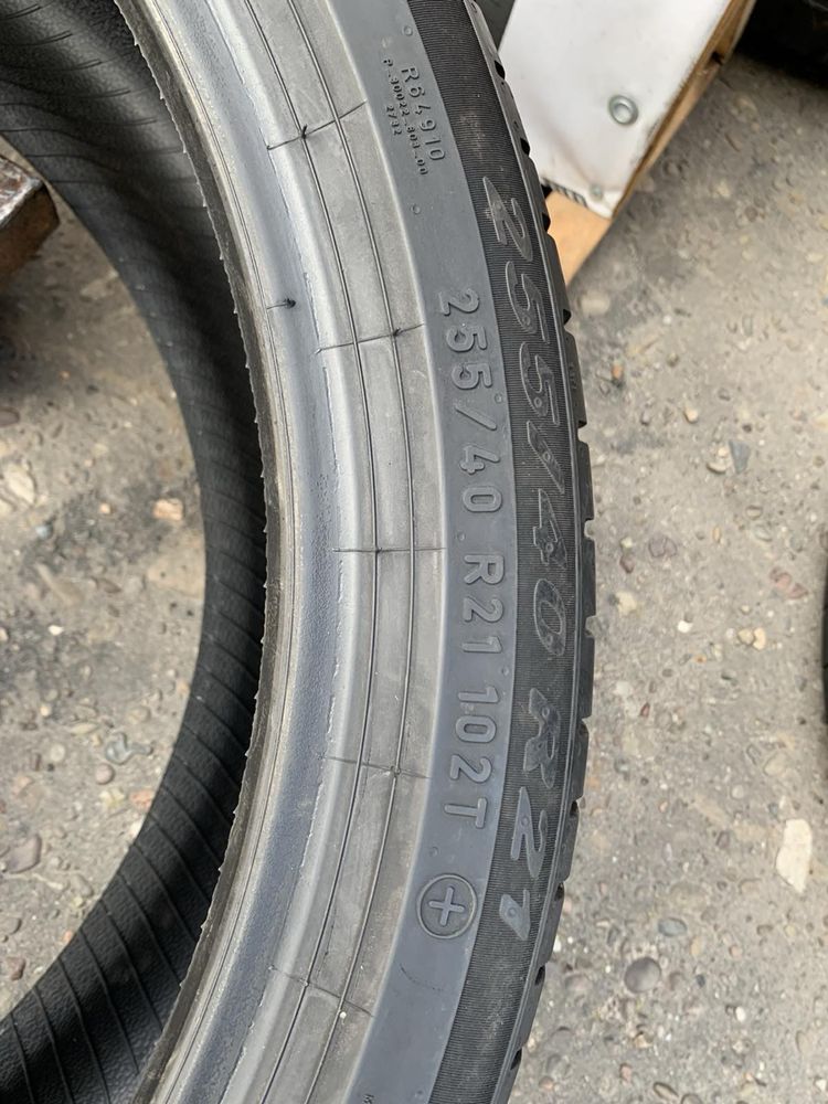 Шини 255/40 R21 Pirelli літо 2021р,6мм