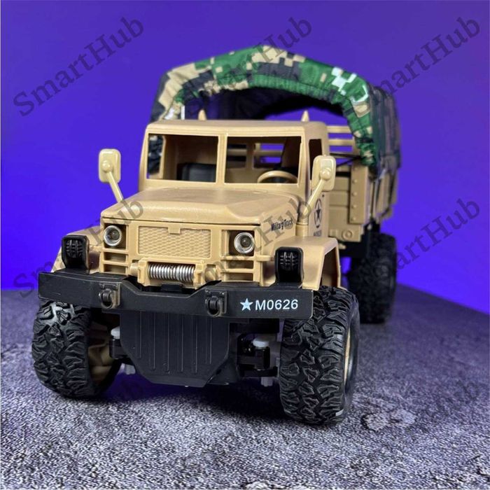 Грузовик на радиоуправлении GRIM-2 с тентом. Грузовая машина на пульте