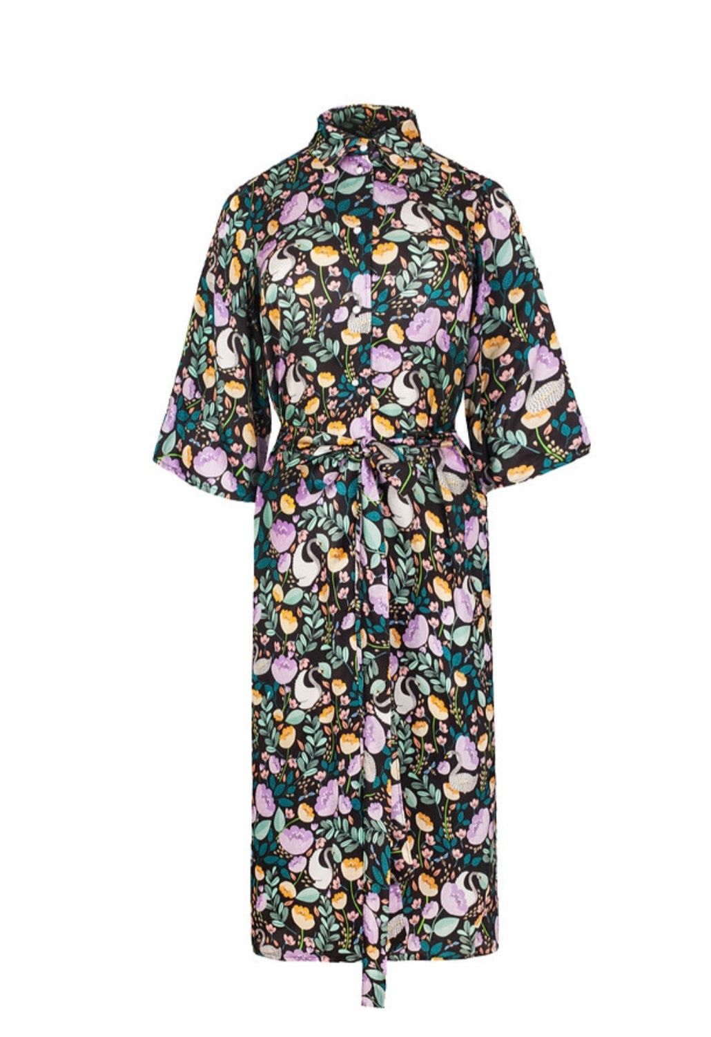 Nowa sukienka maxi, Eleonora Portera z printem, sukienka kimono