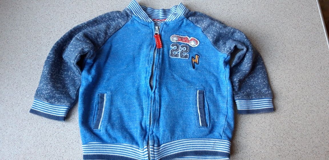 Bawełniana bluza rozpinana niemowlęca dla chłopczyka r. 6-9 miesięcy