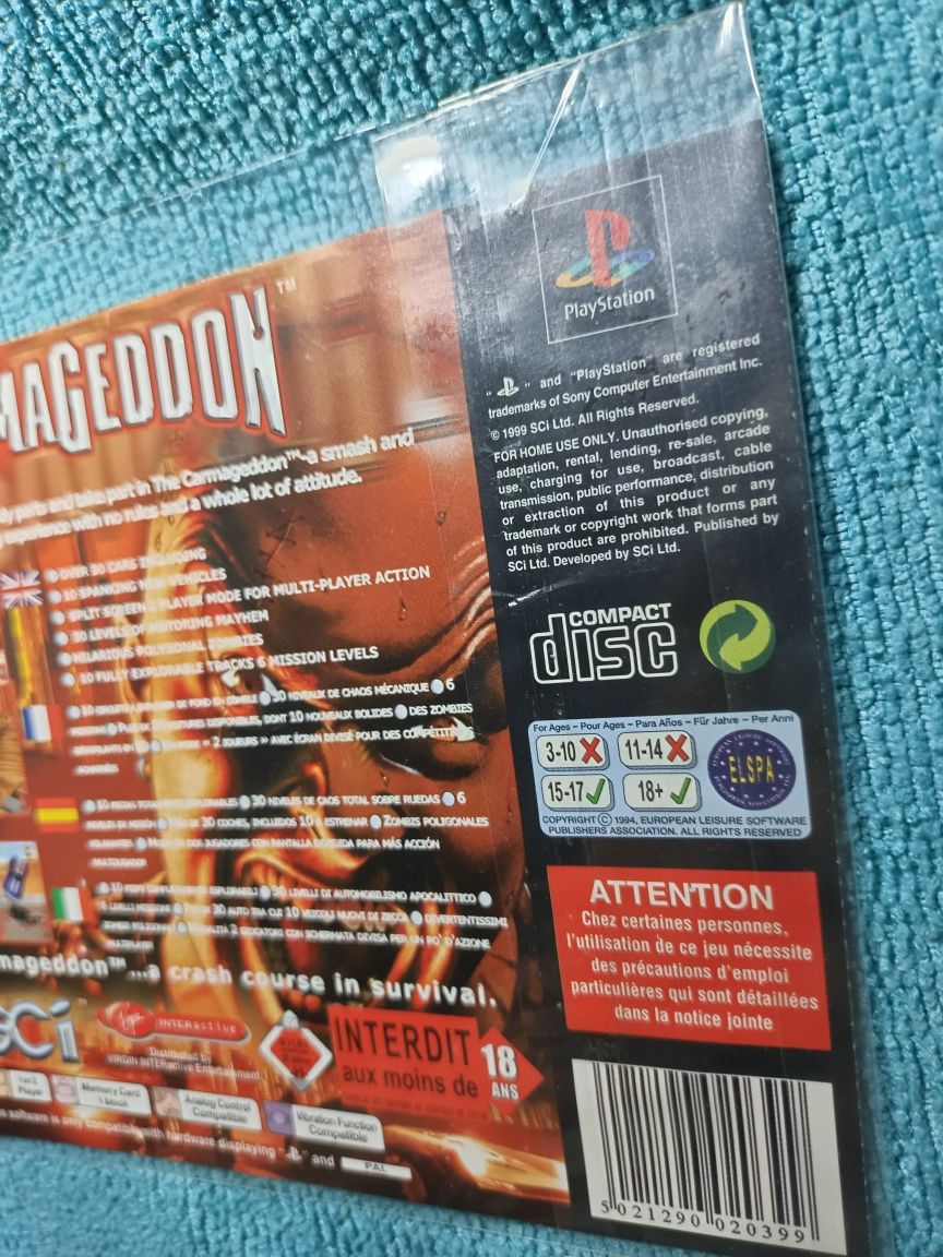 PlayStation 1 Carmaggedon Okładka Tylnia